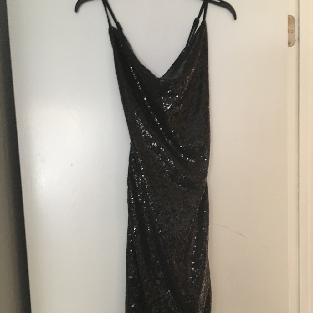 Black sequin dress